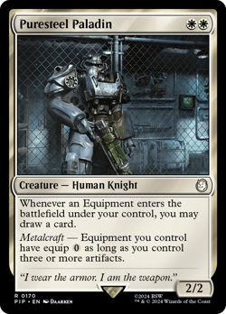 Puresteel Paladin [Fallout] Magic MTG - Image 1