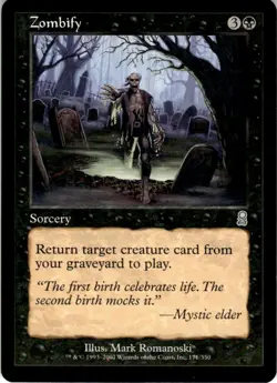 2001 Magic The Gathering Odyssey Zombify #171 Light Play - Image 1