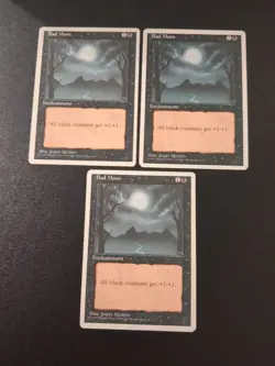 Bad Moon x3 MTG Core Set 4th Edition - Image 1