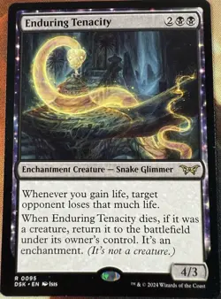 Wizards of the Coast Enduring Tenacity Enchantment Creature Rare MTG DSK 0095 EN - Image 1