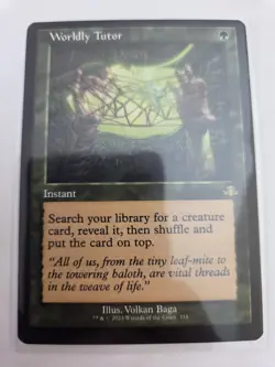 mtg, Worldly Tutor (Retro Frame) Dominaria Remastered Regular NM - Image 1