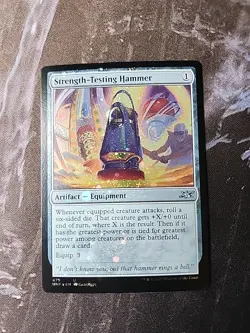 MTG Strength-Testing Hammer x1-Galaxy Foil -Unfinity- NM - Image 1