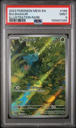 2023 Pokemon MEW-EN Bulbasaur #166 Illustration Rare PSA 9 - MINT - Image 1