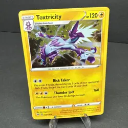 Pokemon TCG Darkness Ablaze Cosmos w Swirl Holographic Toxtricity 063/189 NM - Image 1