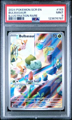PSA 9 BULBASAUR 143/142 ILLUSTRATION RARE SCR EN-STELLAR CROWN POKEMON - Image 1