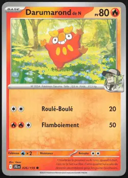 Pokemon Card Darumarond of N 026/159 Adventures French Set - Image 1