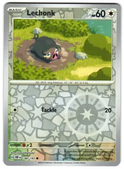 Lechonk 180/197 Reverse Holo SV03: Obsidian Flames Pokemon TCG - Image 1