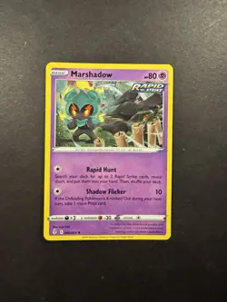 Marshadow (Cosmos Holo) 080/203 Holo Rare Holo Pokemon NM WITH SWIRL - Image 1