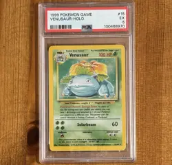PSA 5 | Venusaur 15/102, Holo Rare, 1999 Pokemon Base Set, WotC, Vintage Card - Image 1