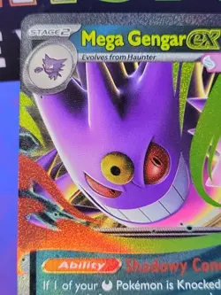 Pokemon | Mega Gengar EX | Phantasmal Flames 056/094 | Double Rare Holo Foil - Image 2