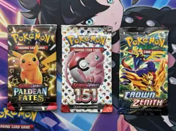3x Lot Pokemon TCG SV 151, Crown Zenith, Paldean Fates Booster Packs Sealed - Image 1