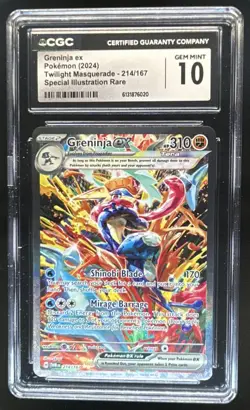 2024 Pokemon Twilight Masquerade Greninja ex #214/167 CGC 10 - Image 1