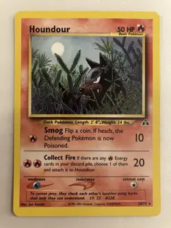 Vintage 2001 Pokemon TCG 🔥 Houndour 🔥 Neo Discovery Set 24/75! - Image 1