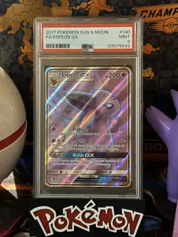 PSA 9 Espeon GX 140 - 2017 English Pokemon Sun And Moon - Image 1