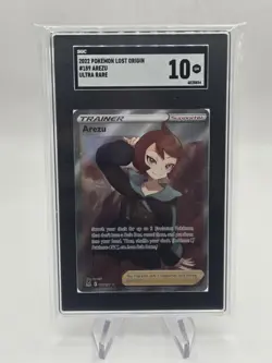 2022 POKEMON SWORD & SHIELD LOST ORIGIN #189 AREZU ULTRA RARE SGC 10 - Image 1