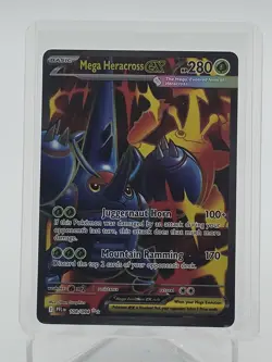 MEGA HERACROSS EX 2023 POKEMON PHANTASMAL FLAMES ULTRA RARE FA #108/094 Q6890 - Image 1