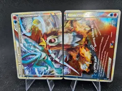 Suicune & Entei Legend (Top & Bottom) 94/95 Pokemon Unleashed Holo Pair LP Swirl - Image 2