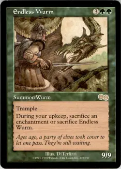 1998 MTG Urza's Saga Endless Wurm #249 Light Play - Image 1