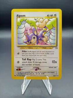 2000 Pokemon Neo Genesis Aipom #26 Extremely LP - Image 1