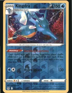 Kingdra 037/196 Holo Rare Lost Origin Pokemon Reverse Holo Near Mint - Image 1