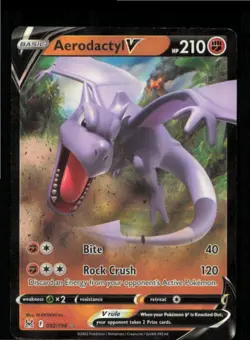Aerodactyl V 092/196 Holo V Rare Lost Origin Pokemon Near Mint - Image 1