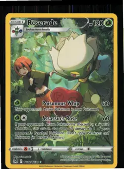 Roserade TG02/TG30 Holo Lost Origin Trainer Gallery Pokemon NM - Image 1