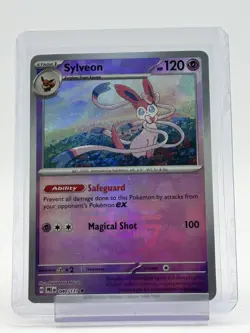 SYLVEON 2025 POKEMON PRISMATIC EVOLUTIONS POKEBALL REVERSE HOLO #040/131 Q3110 - Image 1