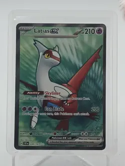 LATIAS EX 2024 POKEMON SURGING SPARKS ULTRA RARE FULL ART 220/191 Q6890 - Image 1