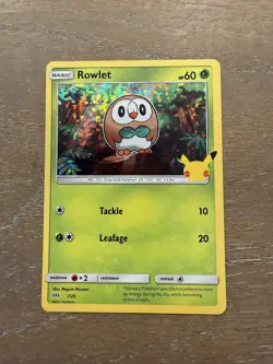 Rowlet - 7/25 McDonald's 25th Anniversary Promos 007/025 Promo NM Pokemon - Image 1