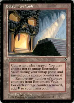 1994 MTG Fallen Empires Bottomless Vault #92 Light Play - Image 1
