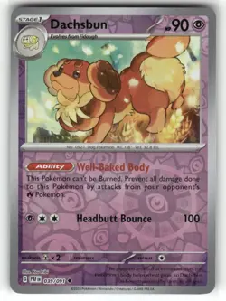 Dachsbun 039/091 Reverse Holo Paldean Fates Pokemon TCG - Image 1
