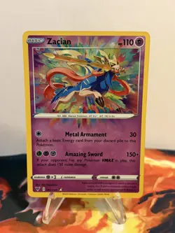 Pokemon TCG SWSH04: Vivid Voltage #082/185 Amazing Rare,Holo Zacian - Image 2
