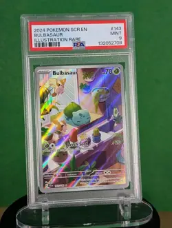 2024 POKEMON SCR EN-STELLAR CROWN ILLUSTRATION RARE #143 BULBASAUR PSA 9 - Image 1