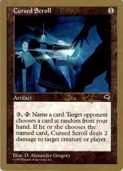 1999 MTG World Championship Decks 1999 Cursed Scroll #ML281 Light Play - Image 1