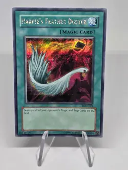 Yugioh Harpie's Feather Duster SDD-003 Secret Rare Vintage Promo! TCG Prismatic - Image 1