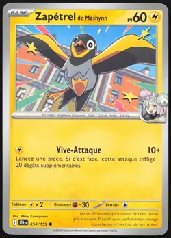 Carte Pokemon Zapetrel de Mashynn 054/159 Aventures Ensemble Francais - Image 1