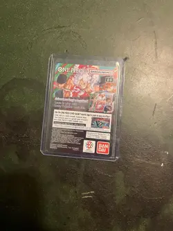 Bandai One Piece CCG Monkey.D.Luffy US Voyage Foil Full Art 5000 Power Card - Image 2