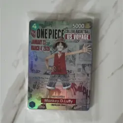 College Basketball One Piece CCG US Voyage Monkey D. Luffy Promo Holo 2026 - Image 1