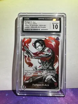 Portgas.D.Ace Alternate Art OP03-001 Pillars of Strength CGC 10 PRISTINE - Image 1
