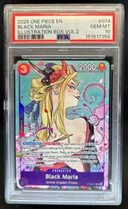 2025 One Piece The Best Vol. 2 Black Maria Promo #OP08-074 PSA 10 GEM MINT - Image 1