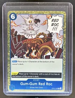 2024 One Piece The Best Gum-Gum Red Roc Rare #OP04-056 - Image 1