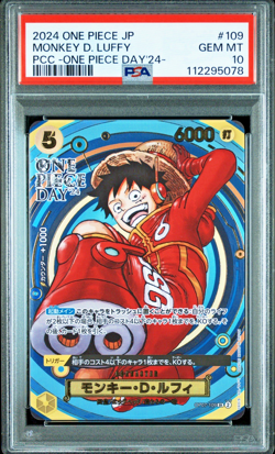 PSA 10 Monkey D. Luffy OP07-109 SR Promo 2024 ONE PIECE Day 24 Foil PCC Japanese - Image 1