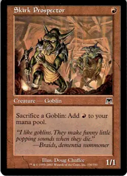 2002 Magic The Gathering Onslaught Skirk Prospector #230 Light Play - Image 1