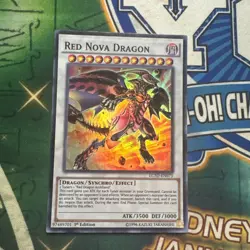 Yugioh! Red Nova Dragon LC5D-EN073 Super Rare 1st Edition NM - Image 1