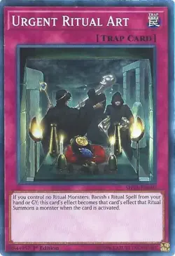 SHVA-EN060 URGENT RITUAL ART SUPER RARE 1ST EDITION NEAR MINT YuGiOh TCG - Image 1