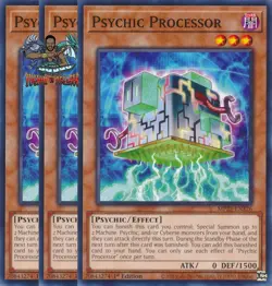 Yugioh! 3x Psychic Processor MP25-EN326 Common 1st Ed NM - Image 1