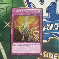 Yugioh! Icarus Attack PGLD-EN080 Gold Rare 1st Edition NM - Image 1