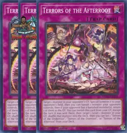 Yugioh! 3x Terrors of the Afterroot MP25-EN325 Common 1st Ed NM - Image 1