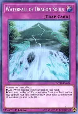 MP18-EN024 Waterfall of Dragon Souls Super Rare 1st Edition Near Mint YuGiOh TCG - Image 1