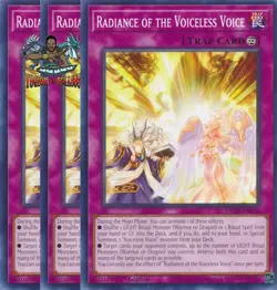 Yugioh! 3x Radiance of the Voiceless Voice MP25-EN324 Common 1st Ed NM - Image 1